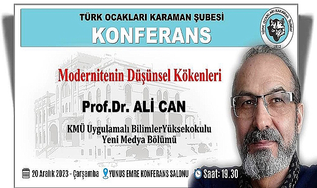 Türk Ocakları Karaman Şubesi'nden konferansa davet