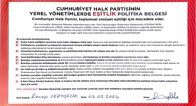 RECEP SERTÇELİK, YEREL YÖNETİMLERDE EŞİTLİK POLİTİKA BELGESİNİ İMZALADI