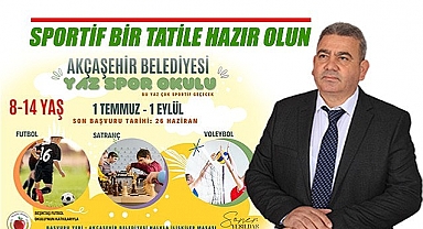 Akçaşehir'de tatil çok sportif geçecek!