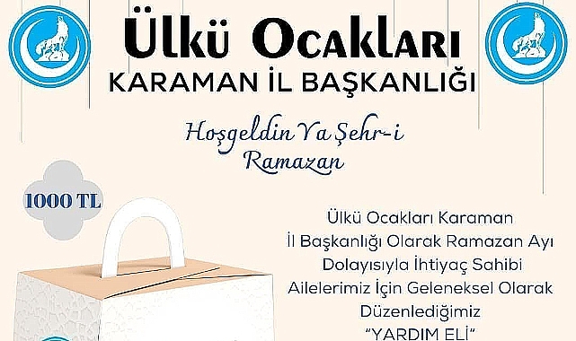 Karaman Ülkü Ocakları'ndan Anlamlı Ramazan Kampanyası