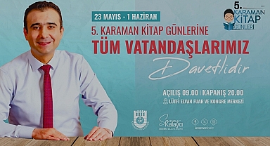 Karaman'da 5. Kitap Günleri Başlıyor
