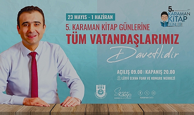 Karaman'da 5. Kitap Günleri Başlıyor