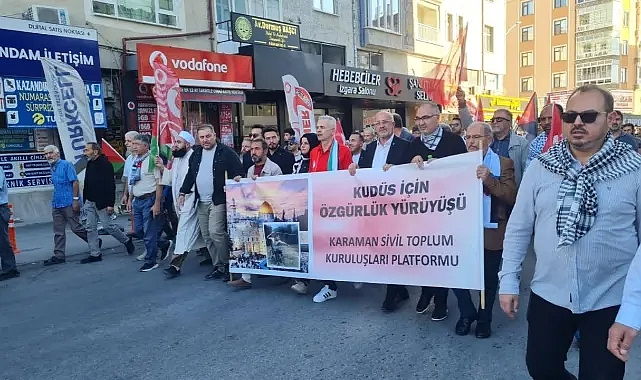 Karaman Gazze İçin Yürüdü