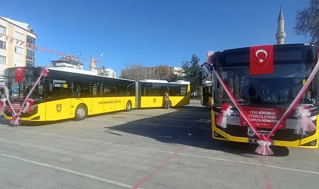 Karaman'da Yeni Körüklü Otobüsler Seferde