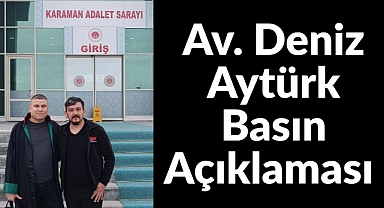 Av. Deniz Aytürk Basın Açıklaması 