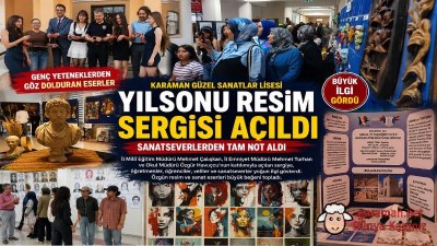 Karaman G.S.L.'nin Yılsonu Sergisi Sanatseverlerden Tam Not Aldı