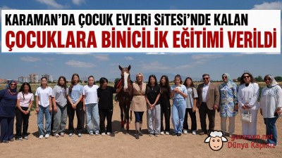 Karaman’da Çocuk Evleri Sitesi’nde Kalan Çocuklara Binicilik Eğitimi Verildi