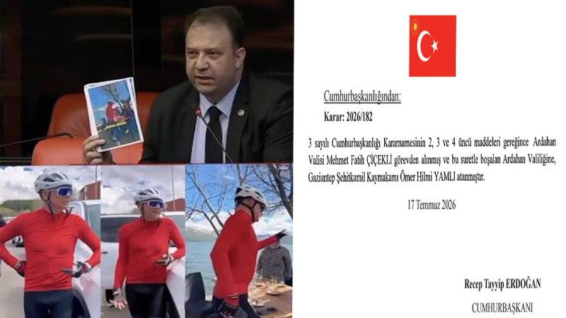 Ardahan Valisi Çiçekli Görevden Alındı