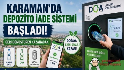 Karaman'da Depozito İade Sistemi Başladı: Geri Dönüştüren Kazanacak