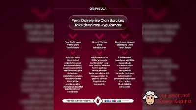 GİB'den Vergi Borçlarına Düşük Faizli Tecil ve Taksitlendirm