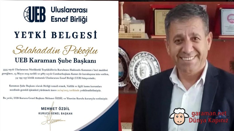 Selahattin Pekoğlu’na Önemli Görev