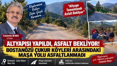 Bostanözü Çukur Köyleri Arasındaki Maşa Yolu Asfaltlanmadı