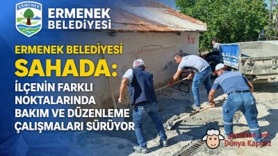 Ermenek Belediyesi Sahada: İlçenin Farklı Noktalarında Bakım ve Düzenleme Çalışmaları Sürüyor