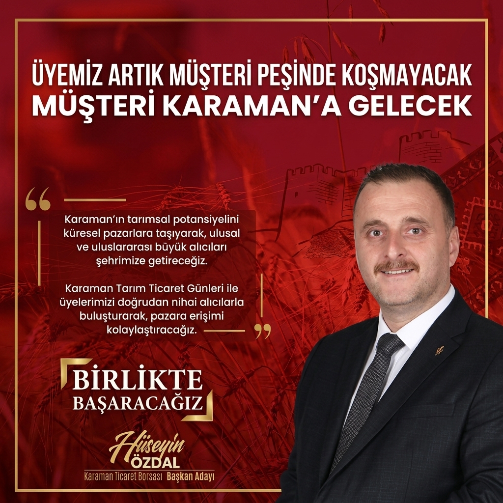 Karaman Tarım Ticaret Günleri Projesi ile Yeni Pazarlar
